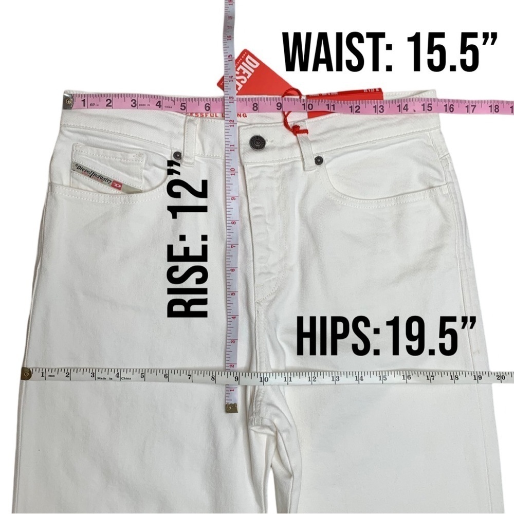 Diesel Boyfriend Jeans 2016 D-Air 09D63 White Size 27 - Picture 14 of 17